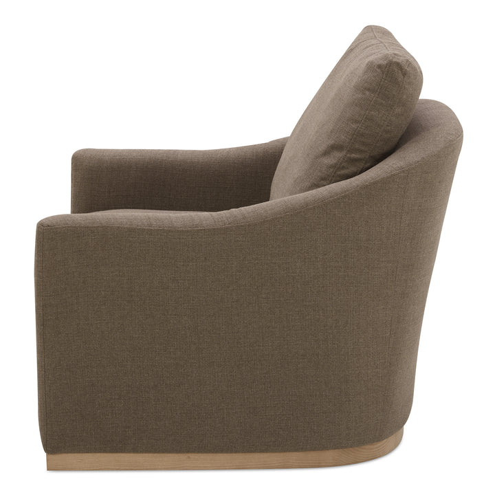 Linden swivel beige chair