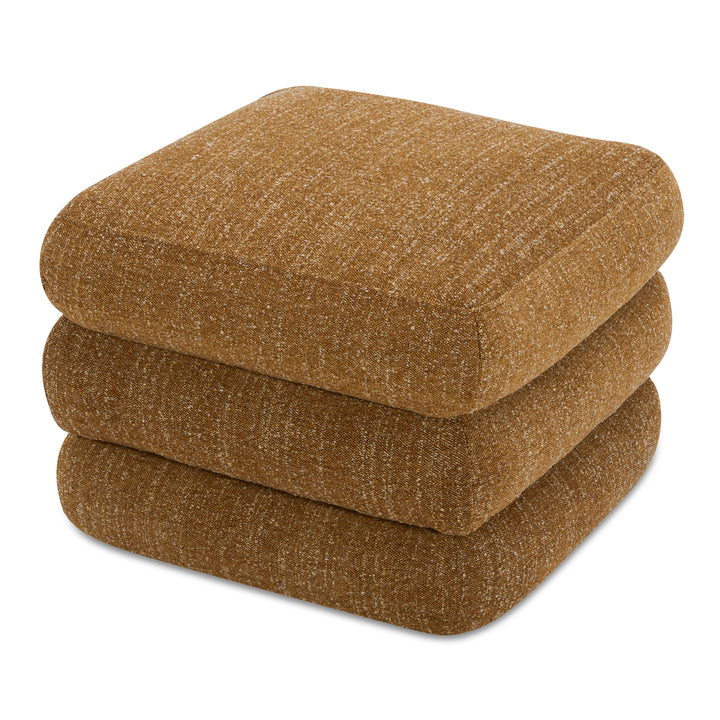 Retro-Chic Layered Stool - Textured Fabric