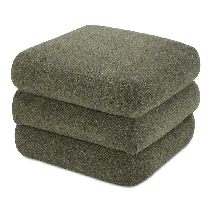 Retro-Chic Layered Stool - Textured Fabric