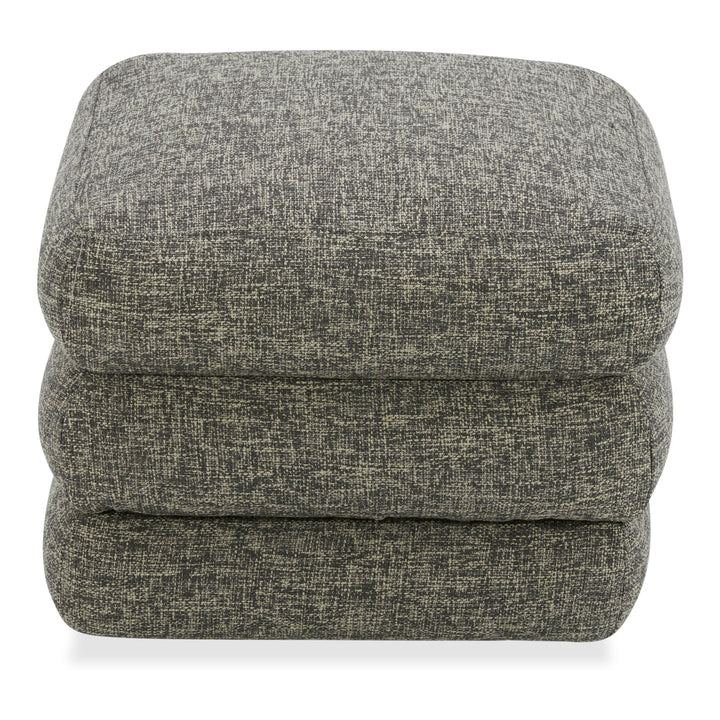 Retro-Chic Layered Stool - Textured Fabric