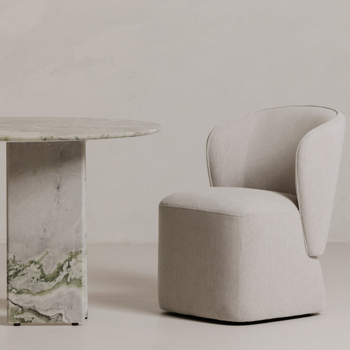 Sleek Swivel Dining Chair with Stain-Resistant Upholstery