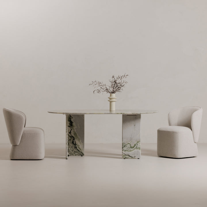 Sleek Swivel Dining Chair with Stain-Resistant Upholstery