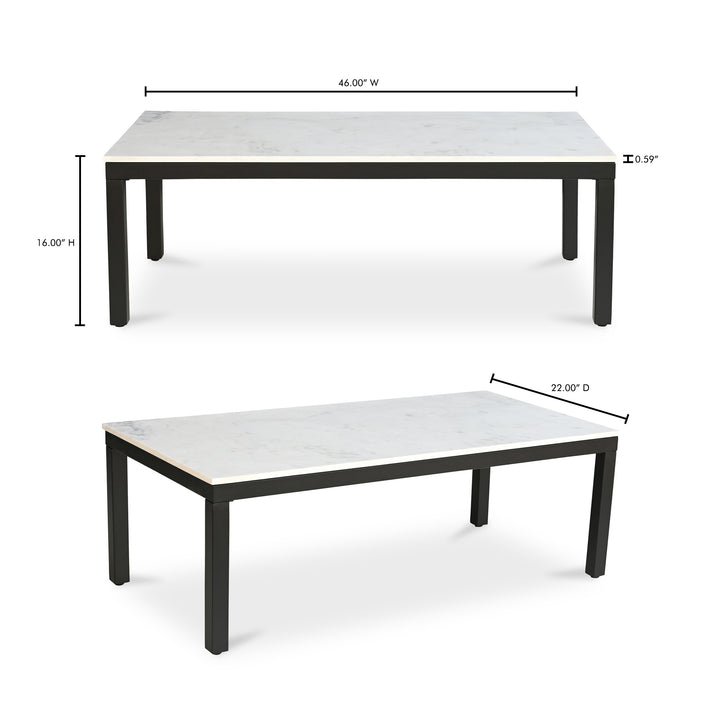 Modern Marble & Iron Side Table