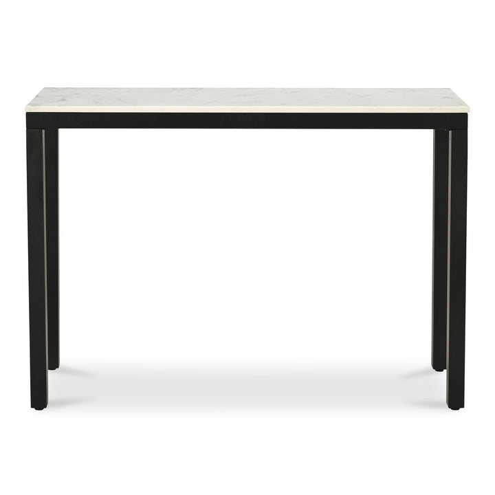 Modern Mixed Material Console Table with Banswara Marble Top