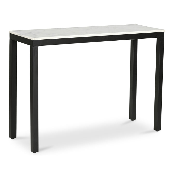 Modern Mixed Material Console Table with Banswara Marble Top