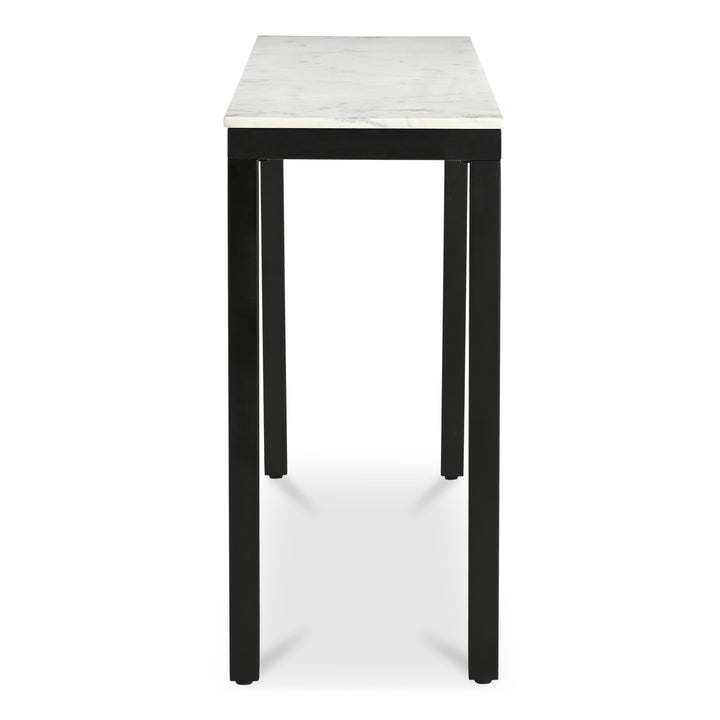 Modern Mixed Material Console Table with Banswara Marble Top