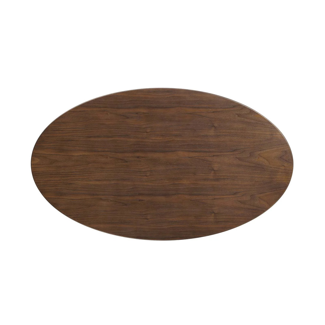 Pila 48" Oval Walnut Dining Table