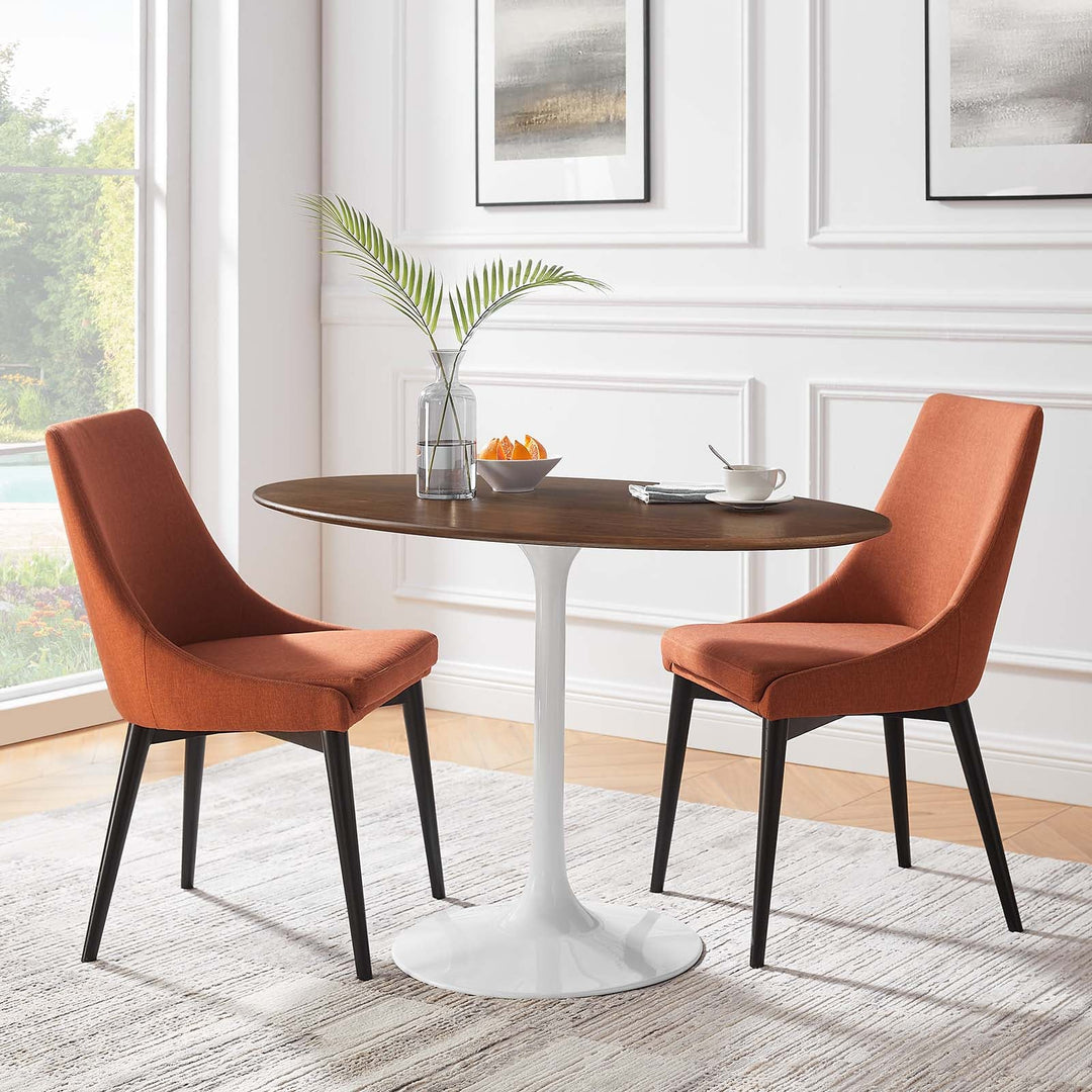 Pila 48" Oval Walnut Dining Table