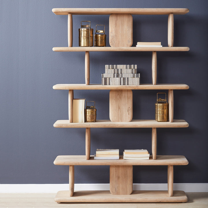Nature's Embrace Solid White Oak Bookshelf - Eco-Chic