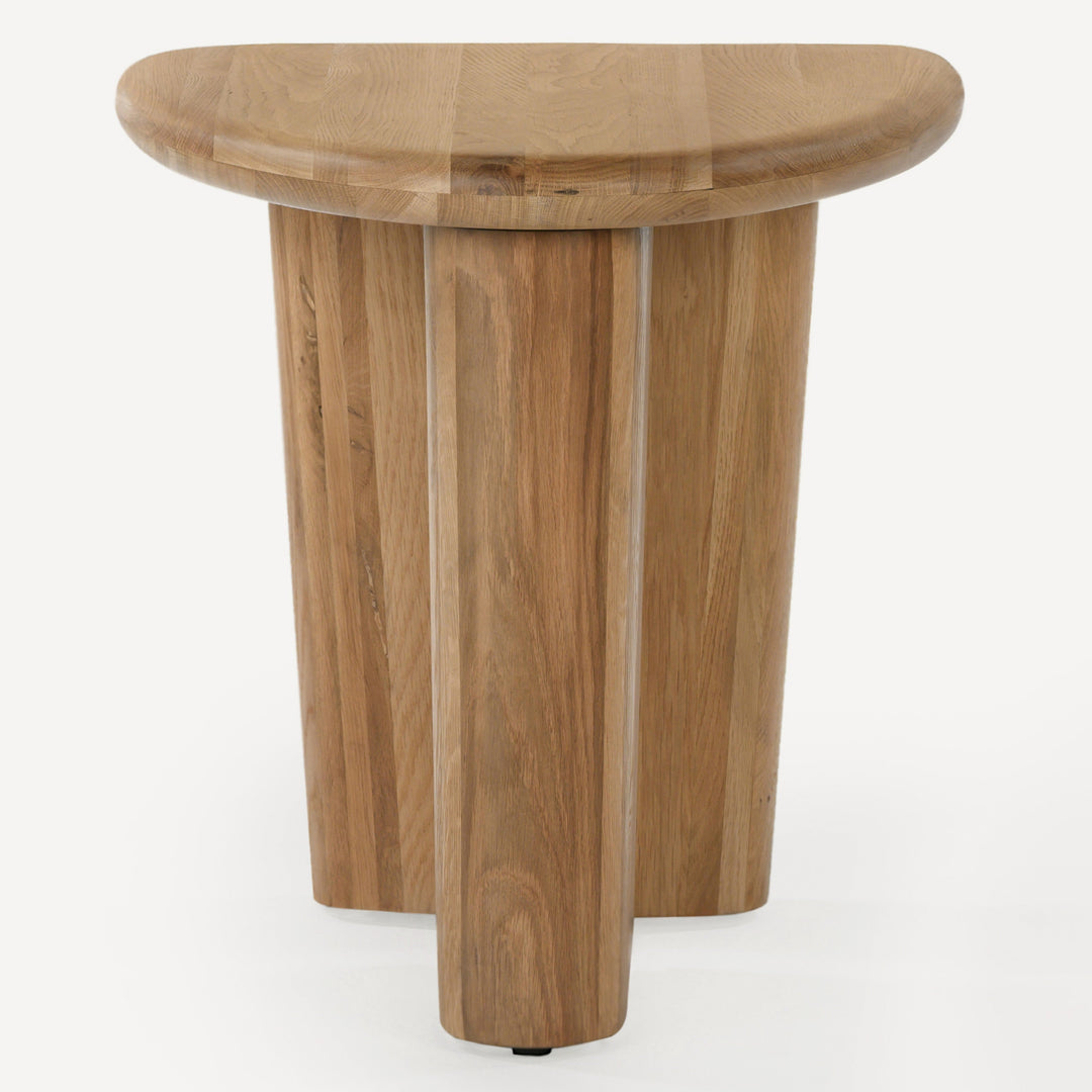 Eco-Chic Wire-Brushed Oak Accent Table