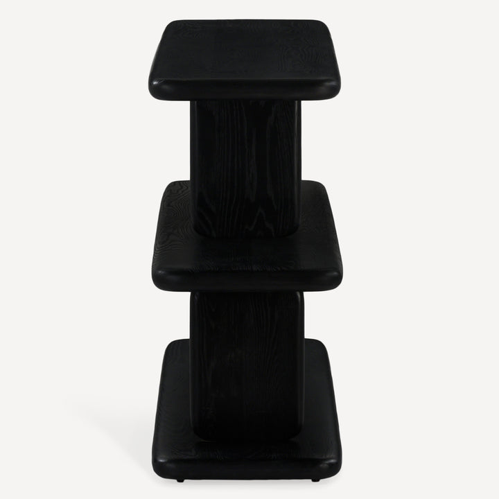 Eco-Chic Matte White Wire Brushed Oak Low Shelving