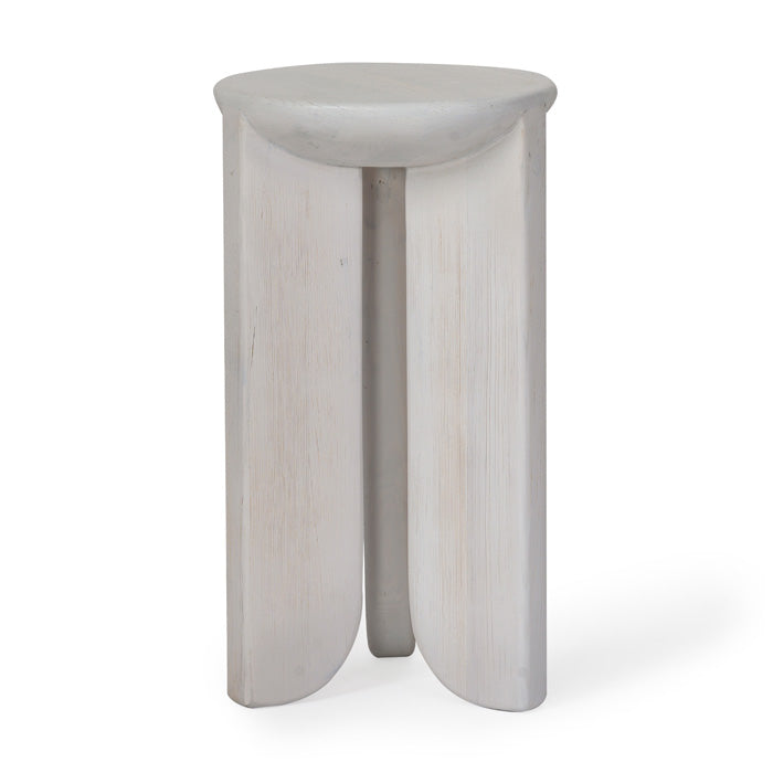 Streamlined Whitewash Oak Side Table