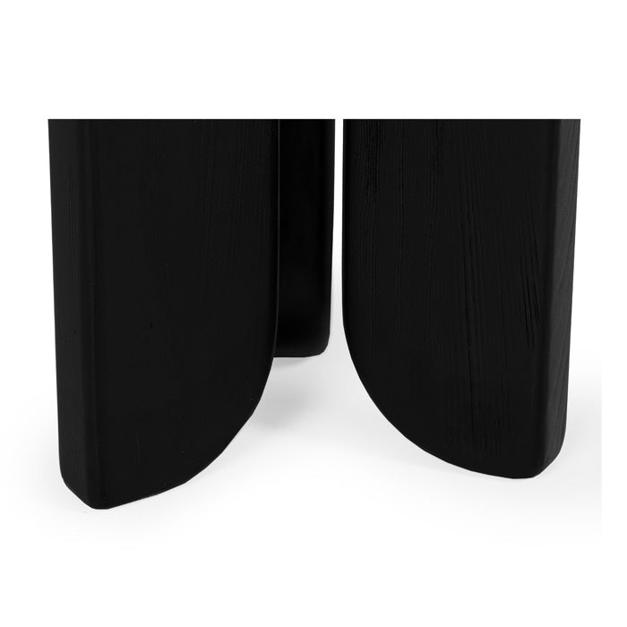 Industrial-Chic Tall Oak Side Table