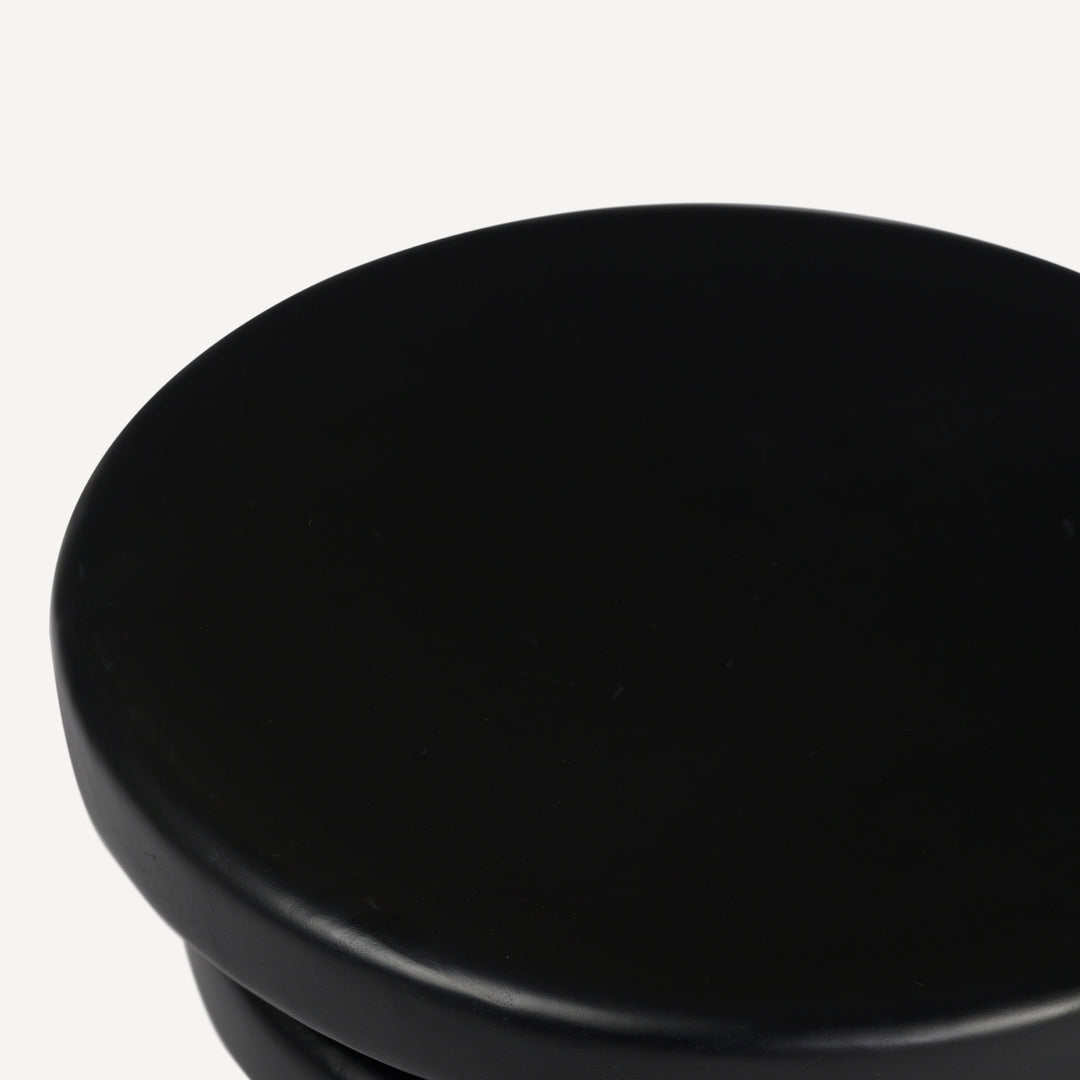 Circle Stack End Table - Ebony Hue