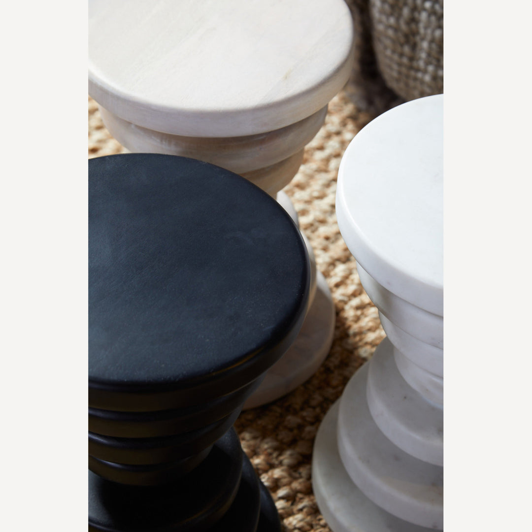 Circle Stack End Table - Ebony Hue