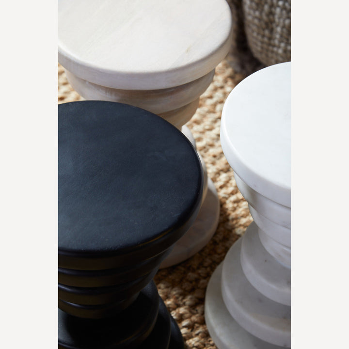 Circle Stack End Table - Ebony Hue