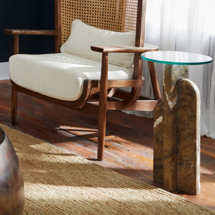 Stone Sculpture Beverage Station - Earthy Brown