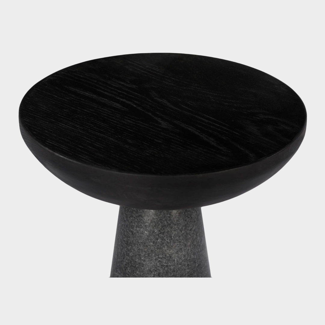 Duo Stone Artisan Cocktail Stand - Ebony