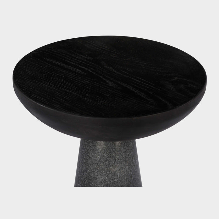 Duo Stone Artisan Cocktail Stand - Ebony
