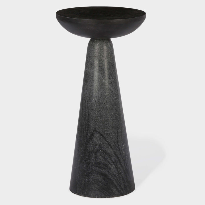 Duo Stone Artisan Cocktail Stand - Ebony