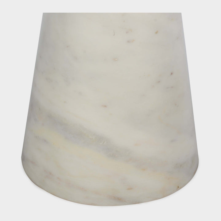 Duo Stone Artisan Accent Table - Ivory