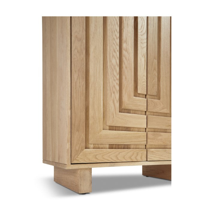 Geometric Oak Living Storage Piece