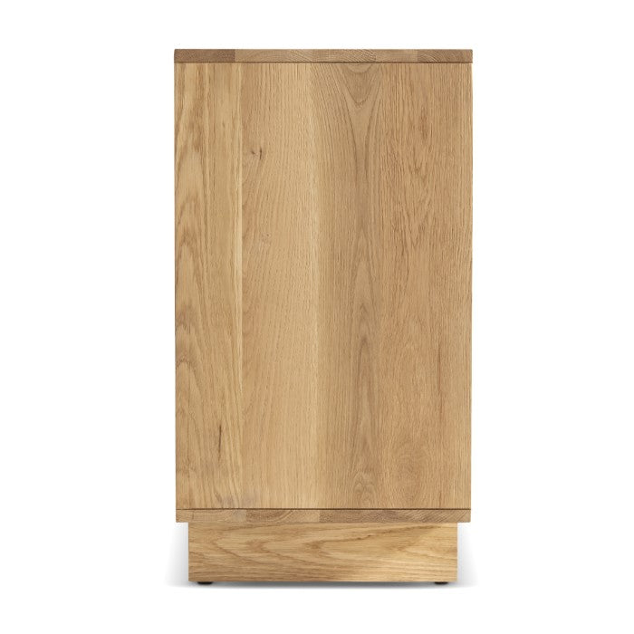 Geometric Oak Veneer Storage Console