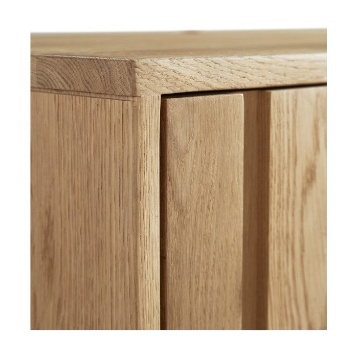 Geometric Oak Veneer Storage Console