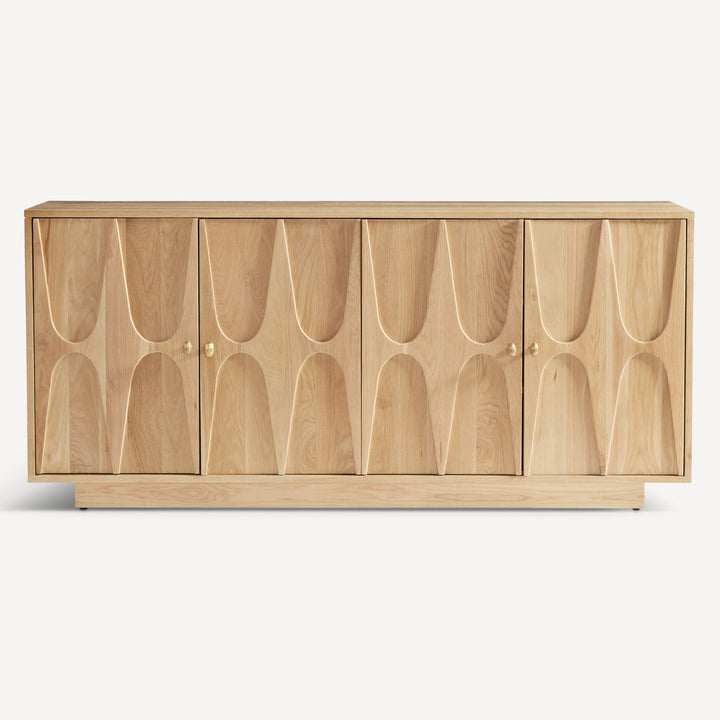 AquaVia Adjustable Oak Shelving Unit - Natural