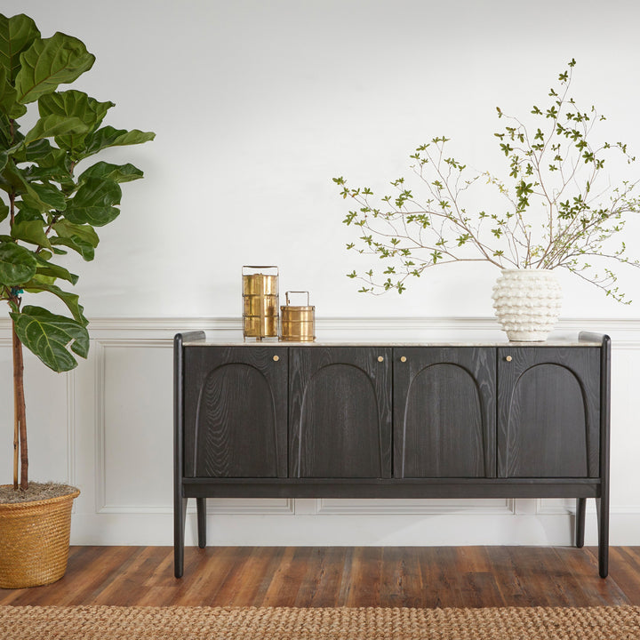Arched Stone Symphony Sideboard - Charcoal