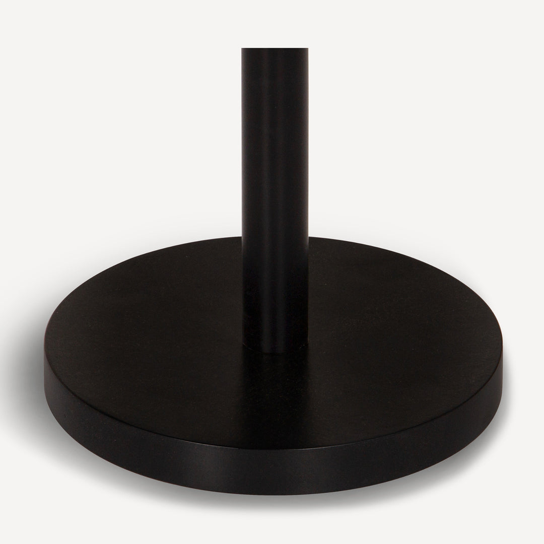Sleek Brass-Plated Stone Cocktail Table - Ebony