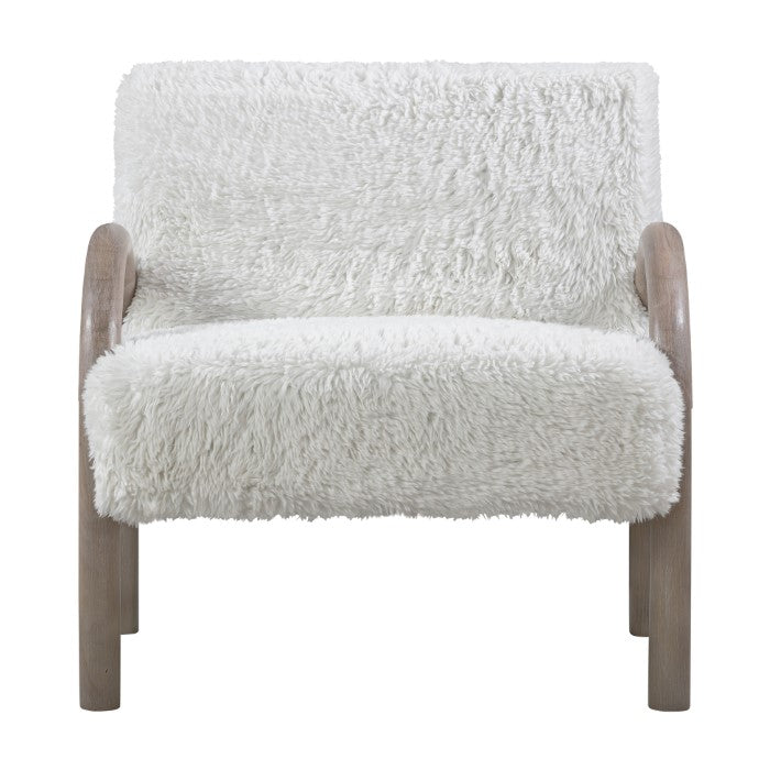 ArchiBoucle Oak-Accented Plush Seater