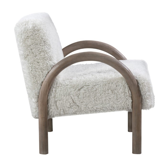 ArchiBoucle Oak-Accented Plush Seater