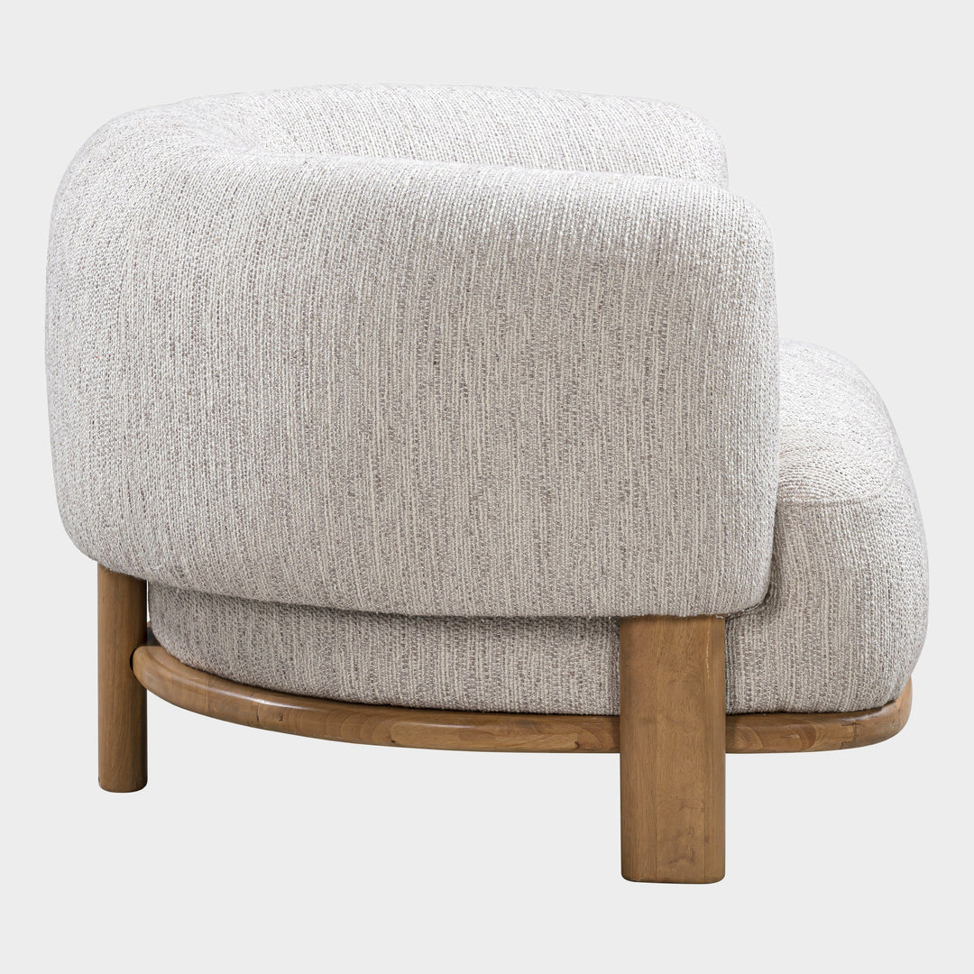 Modern Oak Whisper Chair - Sculpted Seating Elegance