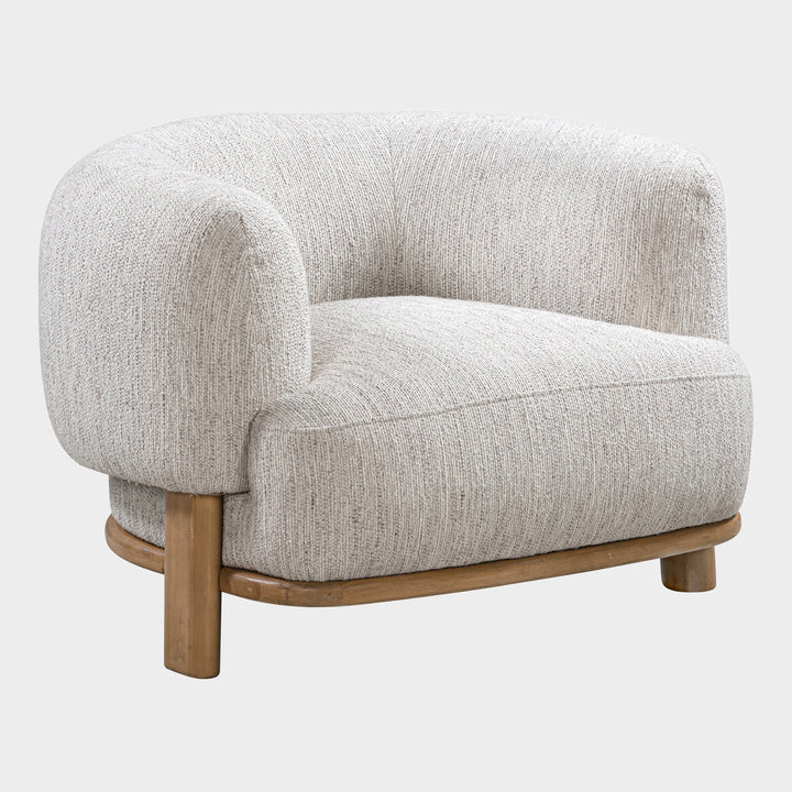 Modern Oak Whisper Chair - Sculpted Seating Elegance