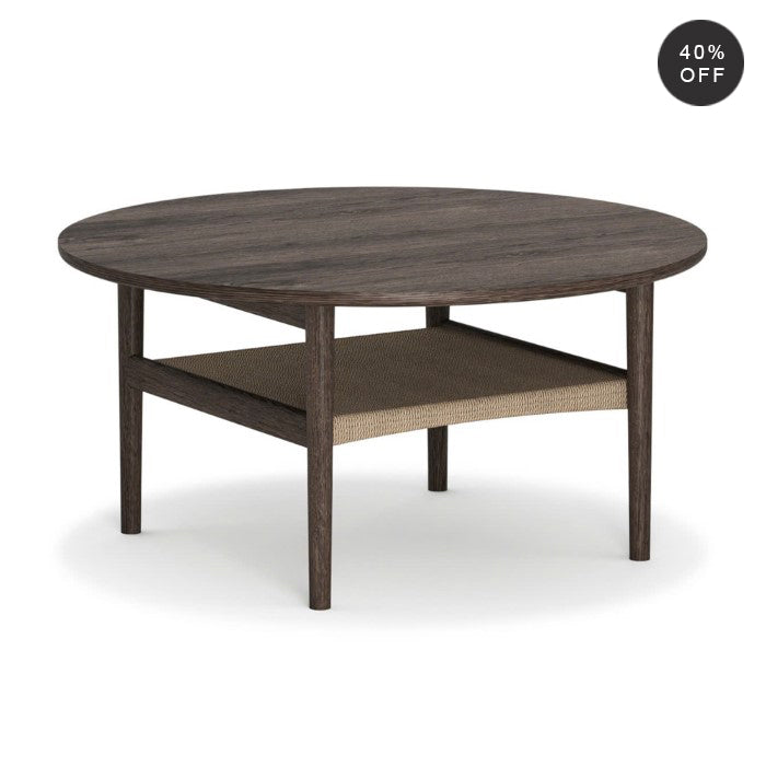 Boho Charm Round Oak End Table