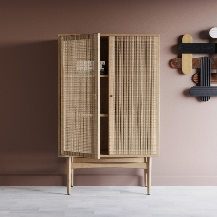 RetroVibe Solid Oak Panel Cabinet