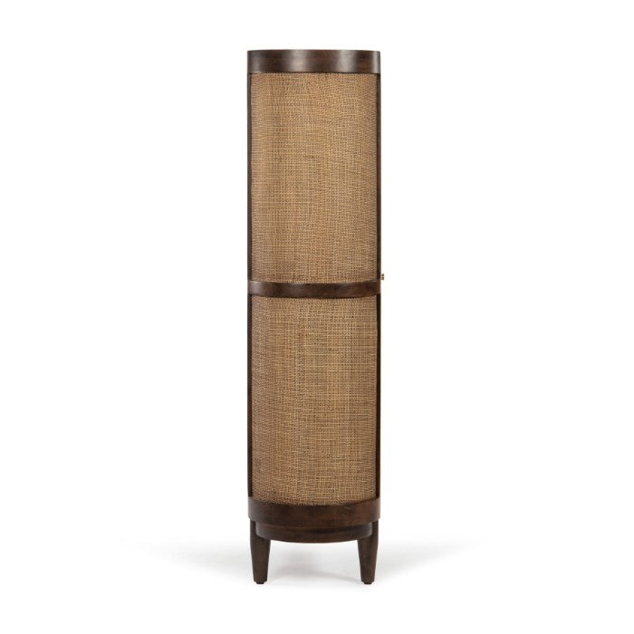 Curvy Coastal Acacia Caned Storage Unit