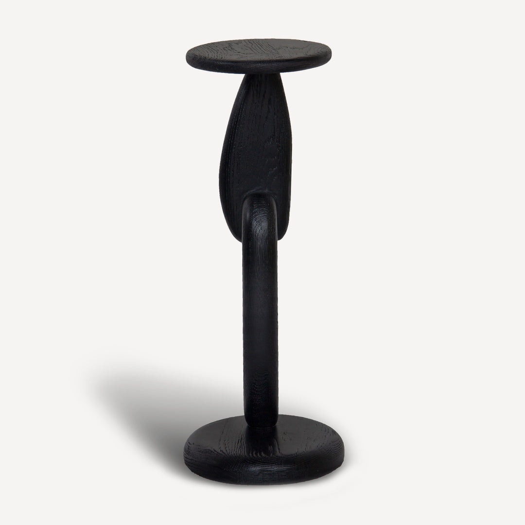 Asymmetric Oak Sculptural Drink Stand