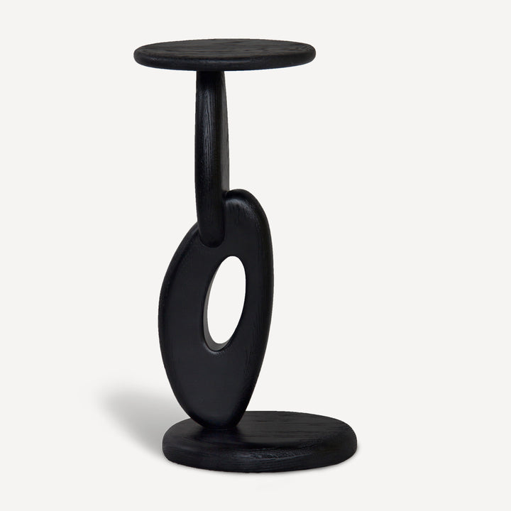 Asymmetric Oak Sculptural Drink Stand