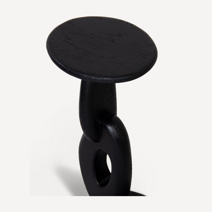 Asymmetric Oak Sculptural Drink Stand