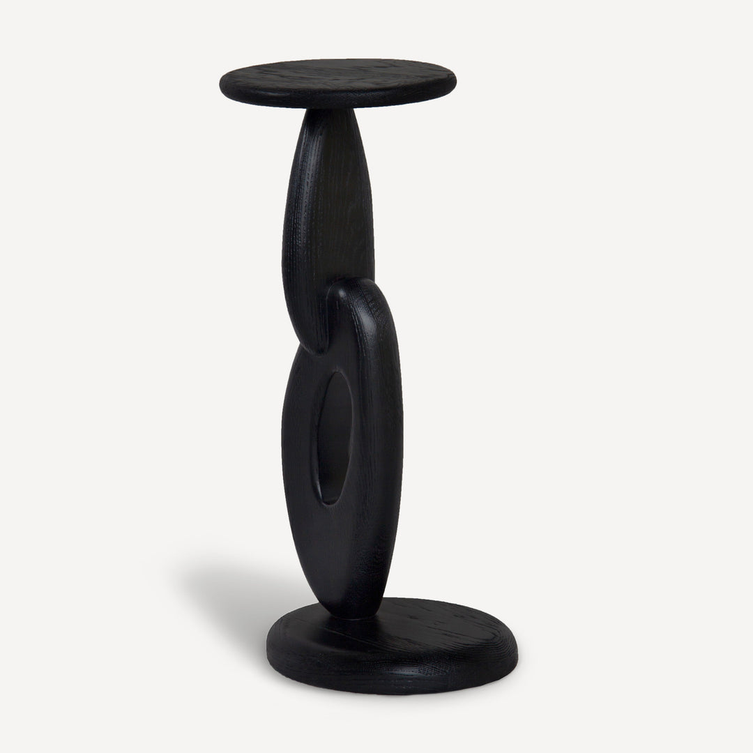 Asymmetric Oak Sculptural Drink Stand