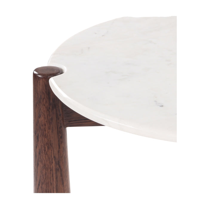 Nature's Balance Stone-Topped Oak Accent Table