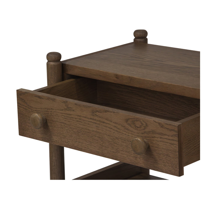 Modern Cottage-Inspired Solid Wood Console Table with Lower Shelf