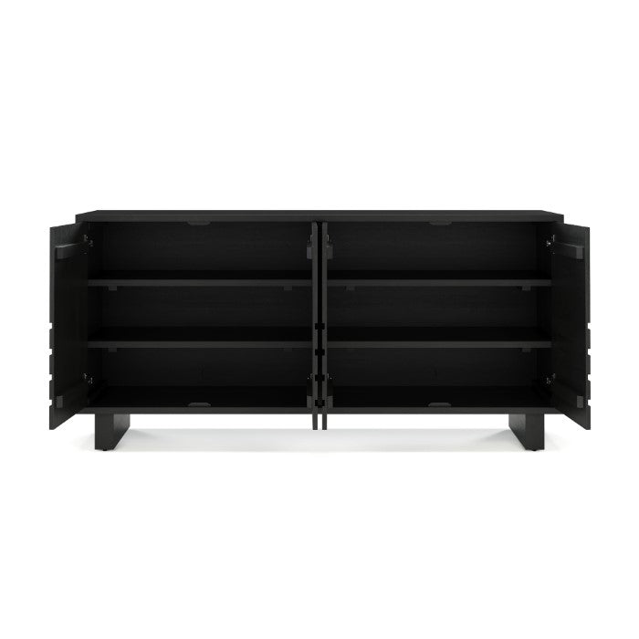 Geometric Chic Solid Wood Storage Unit