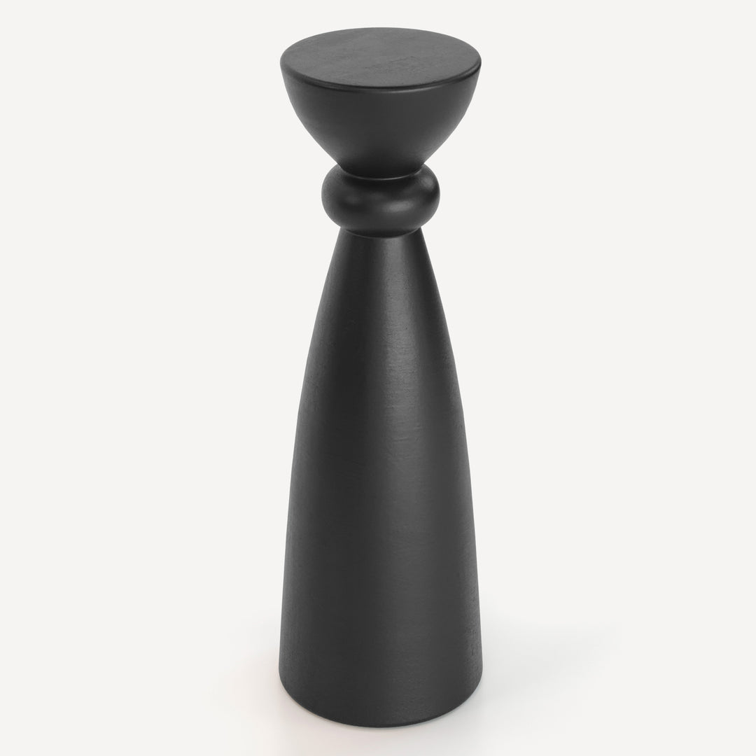 Modern Concrete Art Pedestal - Matte Black