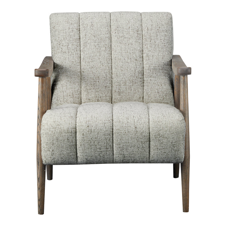 Retro-Warm Channel-Detailed Accent Chair