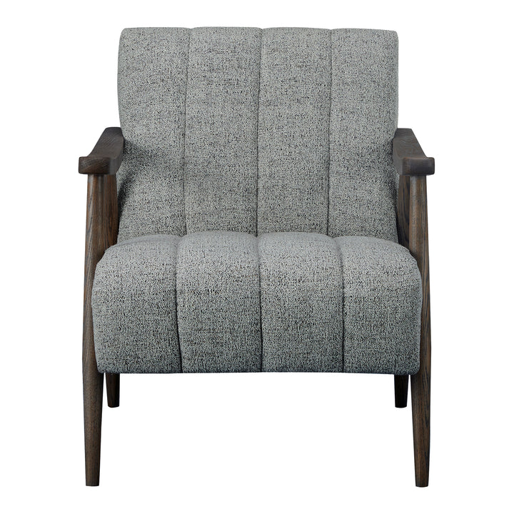 Retro-Warm Channel-Detailed Accent Chair