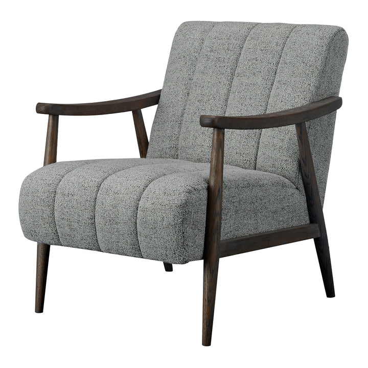 Retro-Warm Channel-Detailed Accent Chair