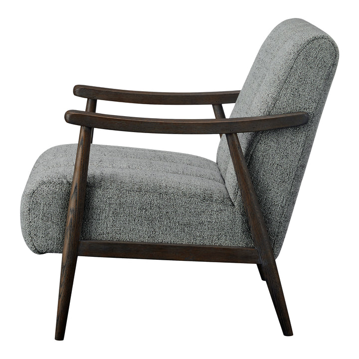 Retro-Warm Channel-Detailed Accent Chair